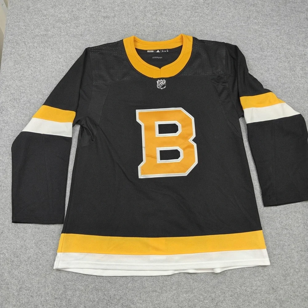 Boston Bruins‎ Jersey Mens 54 Black NHL Hockey Adidas AEROREADY Fight Strap